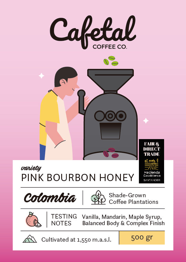 Pink Bourbon Honey Coffee Beans